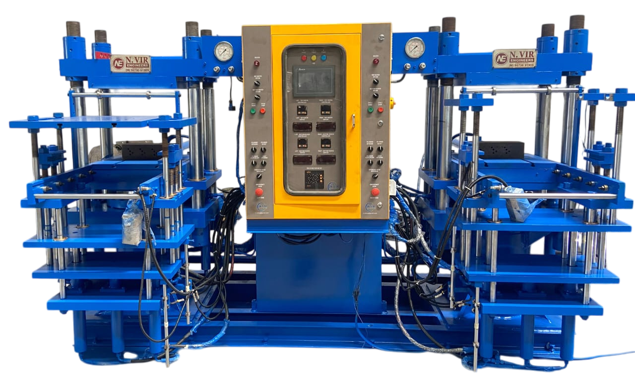 Hydraulic Rubber Moulding Press Three Die Fully Automation Machine